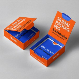 橙 蓝 纸 卡 盒
